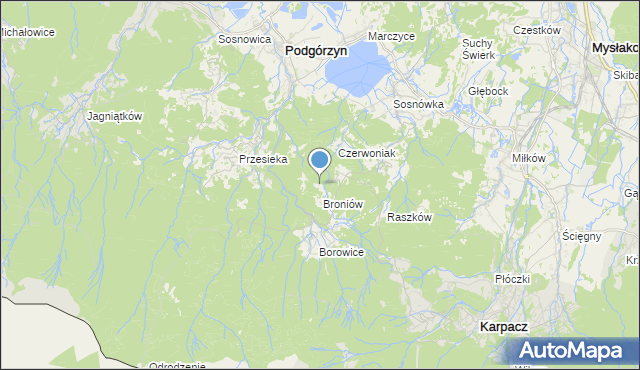 mapa Kolonia Bartosz Głowackiego, Kolonia Bartosz Głowackiego na mapie Targeo